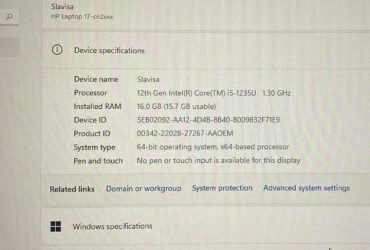 Na prodaju nov laptop star 3 meseca.