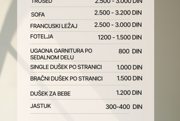 Dubinsko pranje namestaja auta