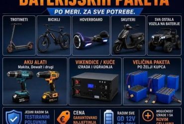 Izrada i reparacija baterija za Trotinete Skutere Bicikle Aku alate itd.